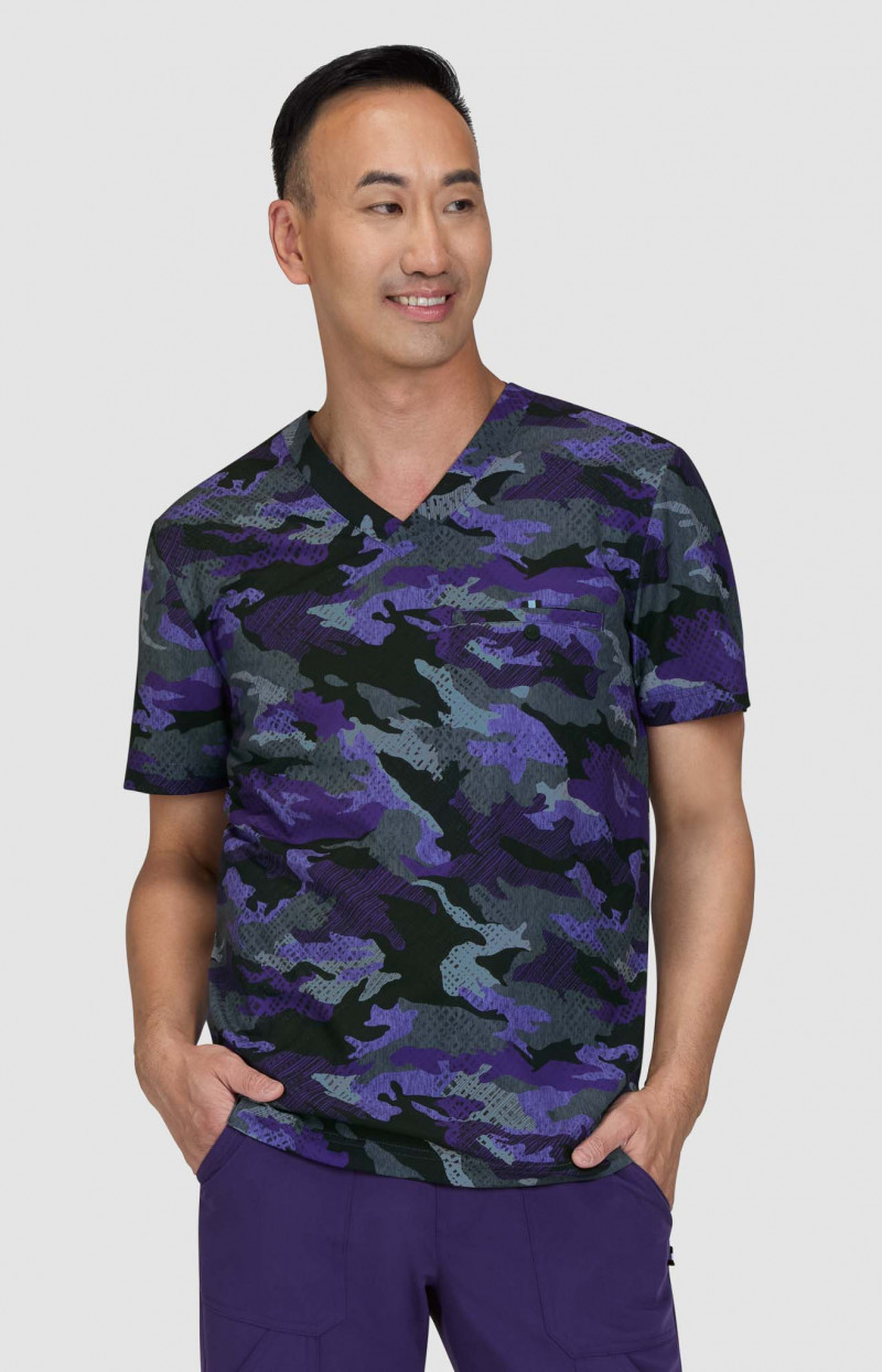 Koi On Call Top Distressed Camo 671PR