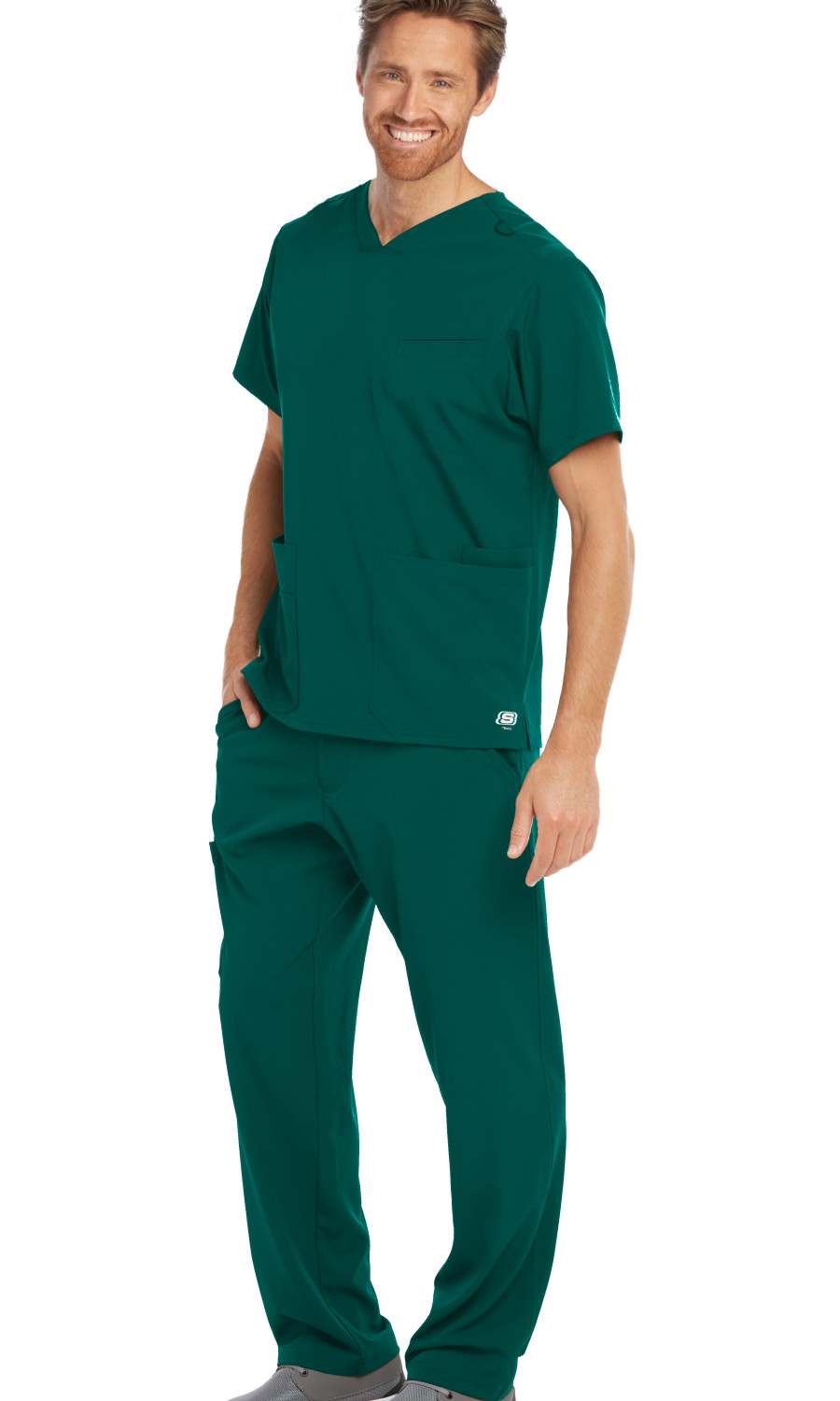 Skechers Men's V-Neck Sport Scrub Top