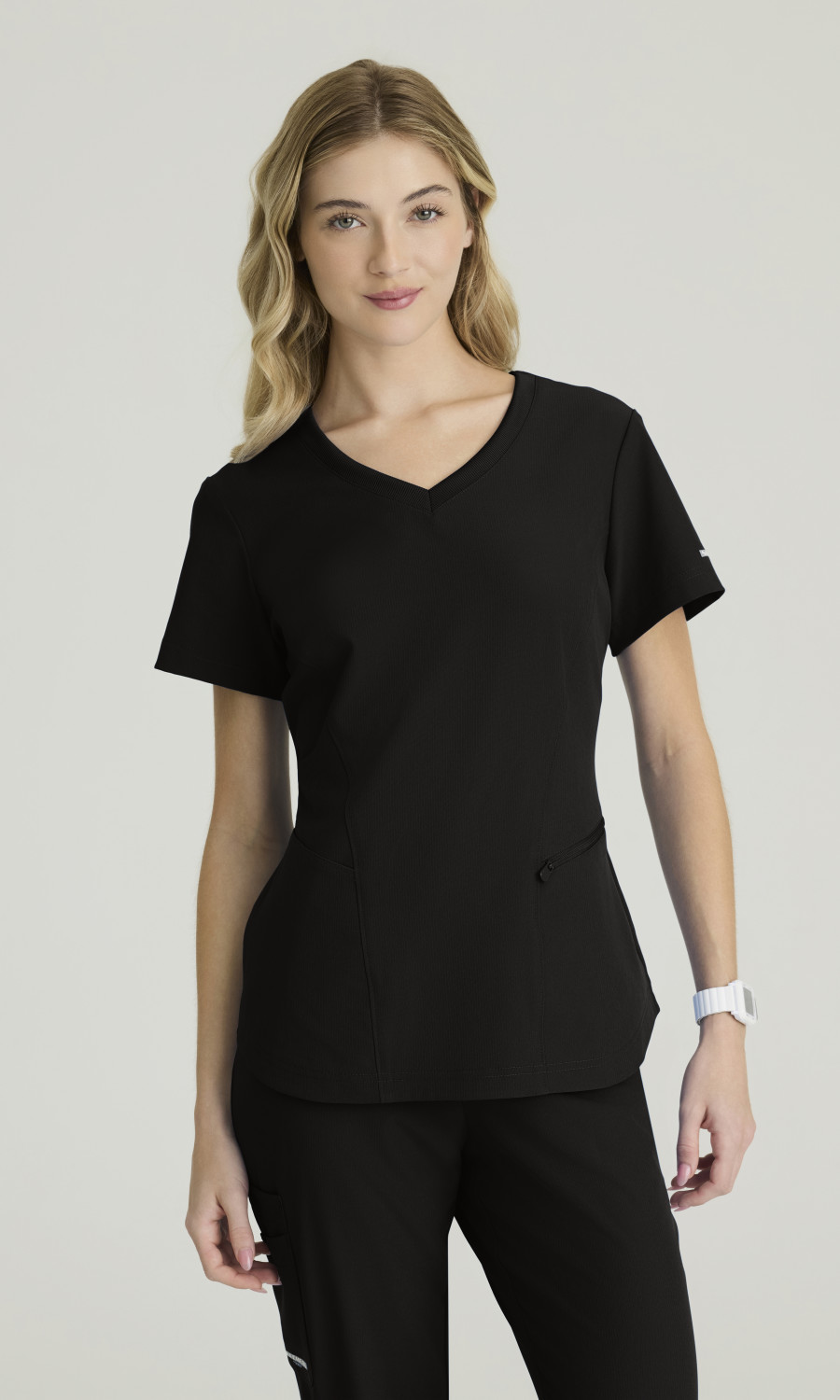 Skechers Vitality Ribbed 3 Pocket V-Neck Top