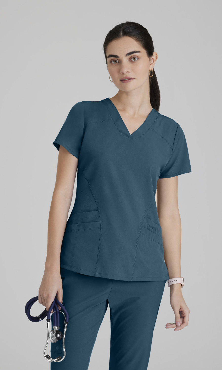 Barco One Women's Anti-Static V-Neck Scrub Top