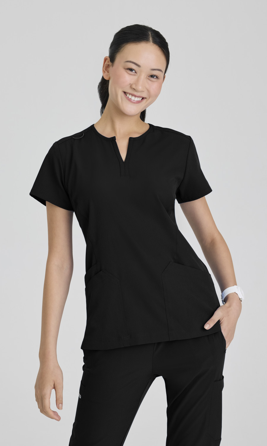 Skechers Vitality Women's 3 Pocket Rounded Notch Neck Top SKT313