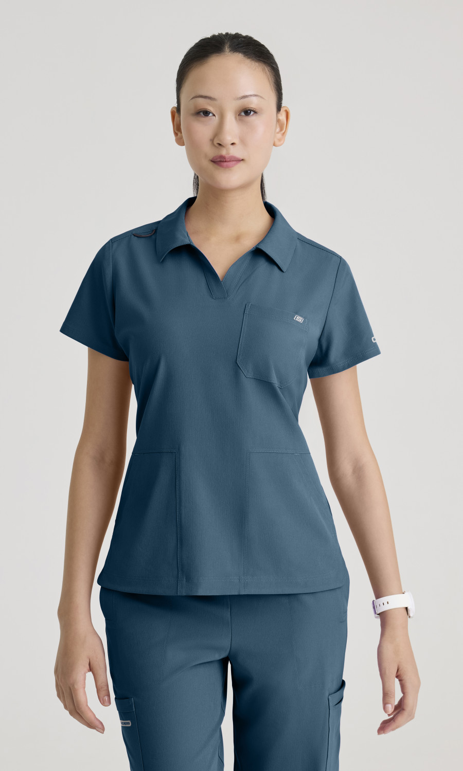 Skechers Women's 3 Pocket Collared Neck Top