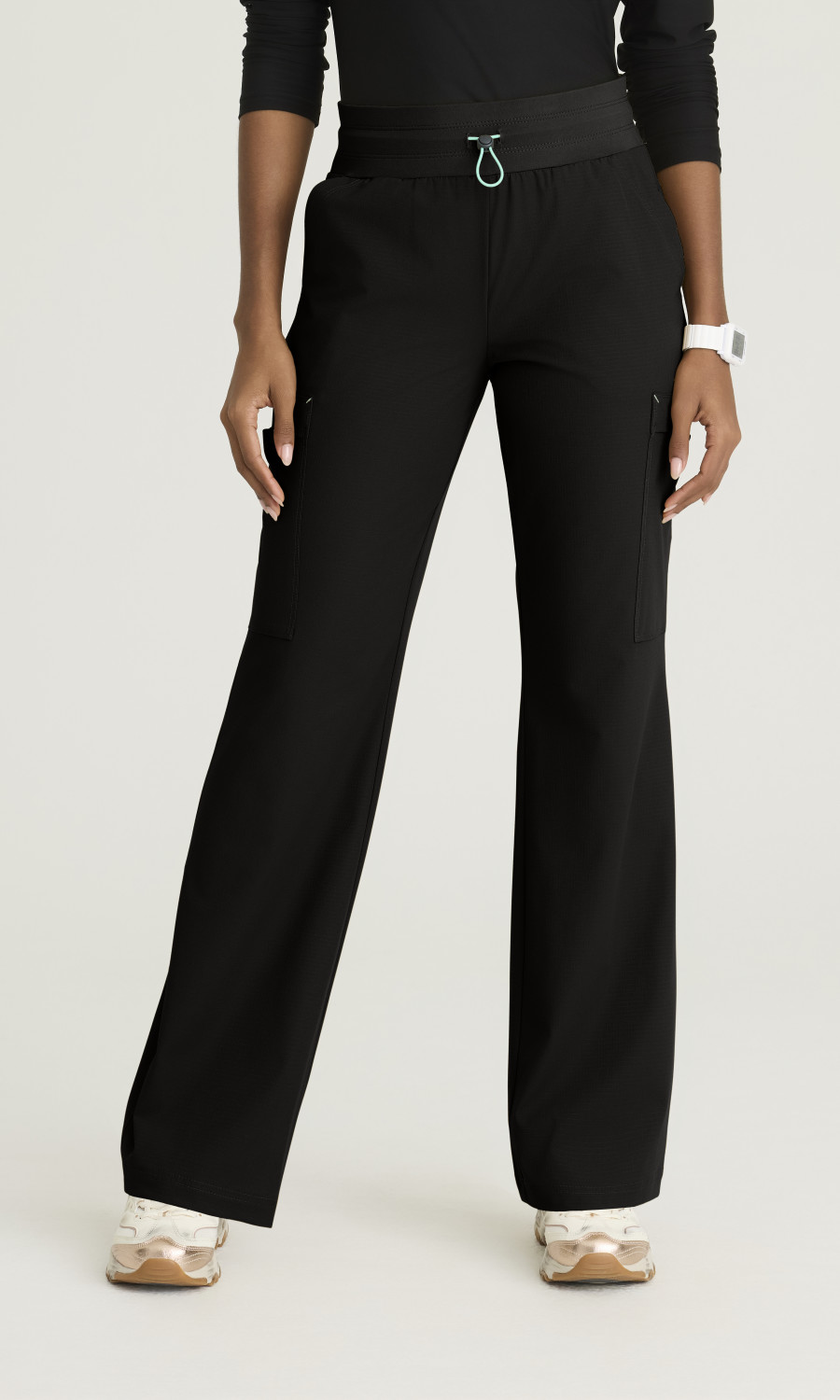 Skechersâ„¢ by Barco Ripstop Women's 5 Pocket Knit Waistband Fit & Flare Pant