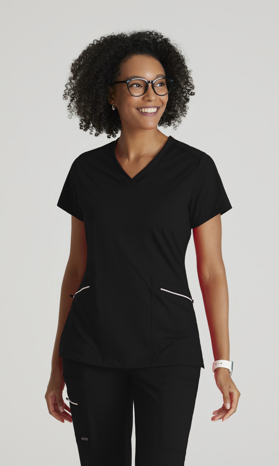 Barco One Performance Knit Women's 2 Pocket V-neck Top