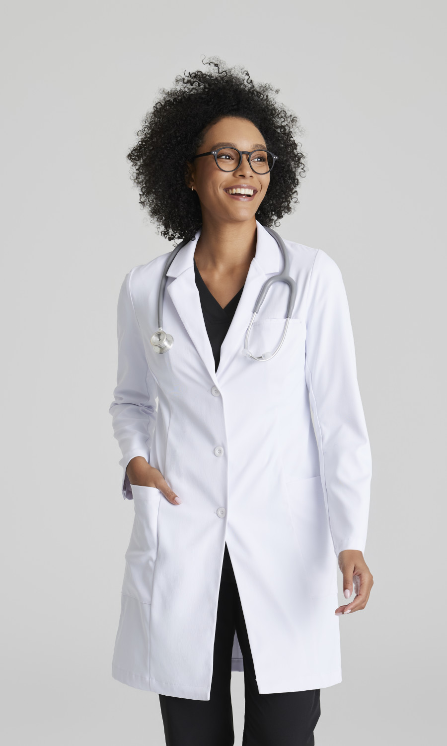 BARCO SINCE 1929 Barco Women's 3 Pocket 35" 3 Button Lab Coat